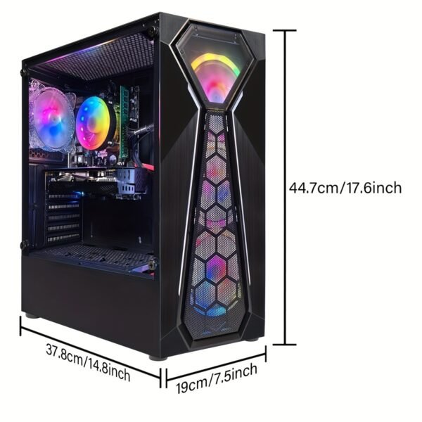 STGAubron Gaming Desktop PC, Radeon RX 580 16G GDDR5, Core i5-9400F up to 4.1GHz, 16G DDR4 Memory, 512G SSD, 600M WiFi, Wireless 5.0, RGB Fan x 4, RGB Keyboard & Mouse & Mouse Pad, W11H64 - Image 2