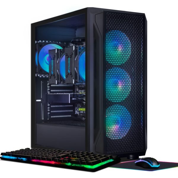 STGAubron Gaming PC Computer Desktop, Radeon RX 580 8G, Dual Intel I7 Xeon E5 Up to 3.7GHz, 16G DDR4 Ram, 1T SSD, 600m WiFi, Wireless 5.0, RGB Fan X4, RGB Mouse Pad, Windows 10 Pro - Image 4