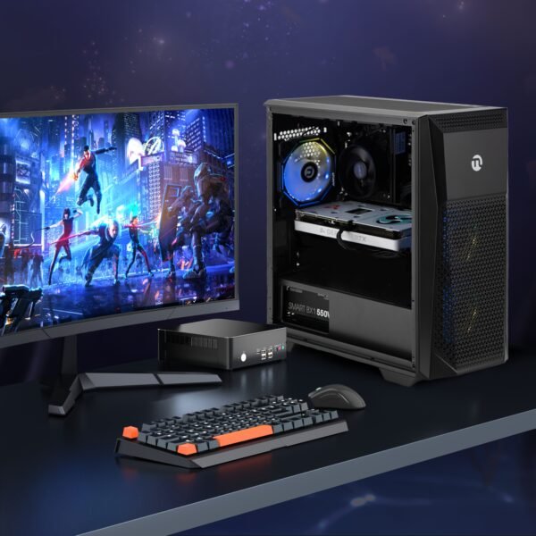 Ningmei Gaming PC AMD Ryzen 7 5700G, AMD Radeon RX 6600, 1TB SSD, 16GB RAM, Gaming Desktop - Image 3