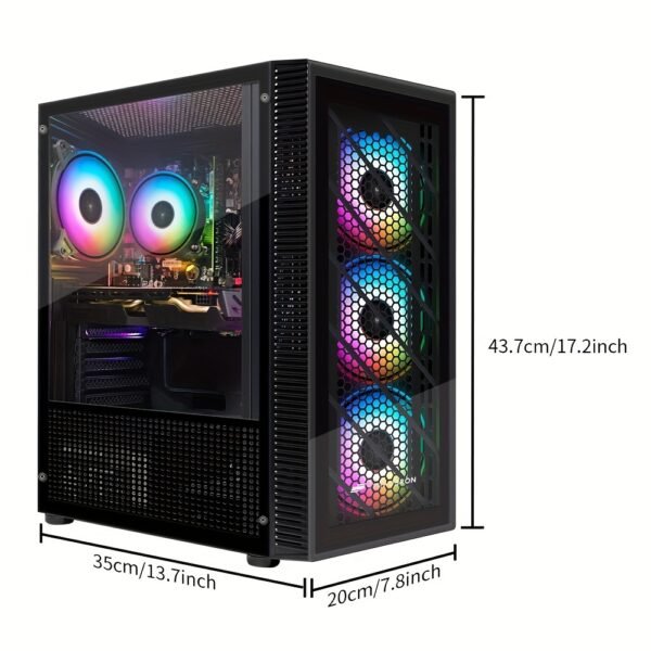 STGAubron Gaming Desktop PC, Radeon RX 590 8G GDDR5, Intel Core i7 3.4G up to 3.9G, 32G RAM, 1T SSD, 600M WiFi, Wirless 5.0, RGB Fan x 4, RGB Keyboard & Mouse & Mouse Pad, RGB BT Sound Bar, W10H64 - Image 2