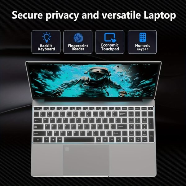 15.6-inch Laptop, 16GB RAM Laptop With 1024GB Solid-state Drive, Gaming Laptop N5095, Laptop Full HD 1920X1080 Display Screen WiFi5 HD 180 Degree Flip Opening - Image 2