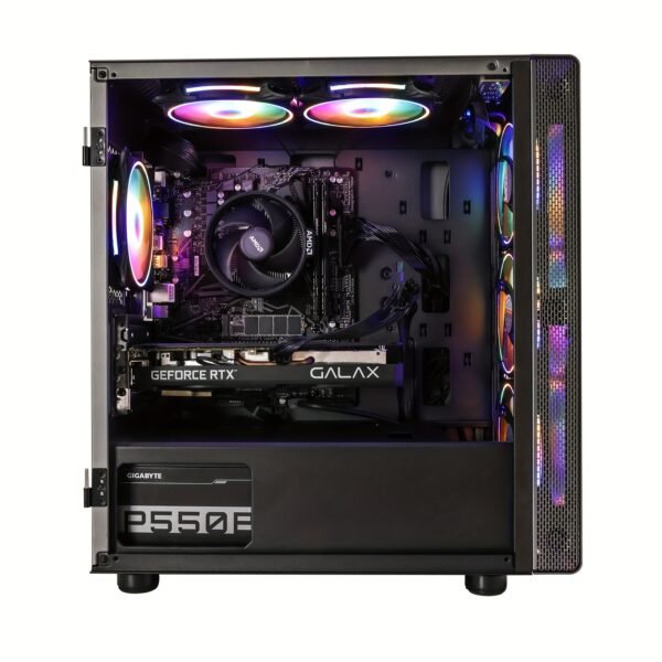 MXZ Gaming PC Desktop Computer, AMD Ryzen 5 5600 3.7GHz, GeForce RTX 4060, 16GB DDR4, NVME 1T SSD, 6RGB Fans, Gamer Desktop Computer(R5 5600| RTX 4060) - Image 7