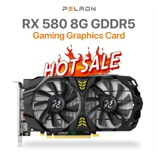 PELADN RX 580 8GB Graphics Card GPU DirectX 12 256-Bit GDDR5 PCI Express 3.0 Gaming Video Card - Image 3