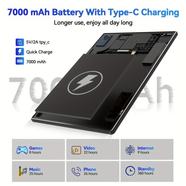 Android 13 Tablet, 16GB RAM 128GB ROM, 5G WIFI 8MP+13MP Camera, 1280x800 IPS Tablets, Stylu Without Electricity - Image 2