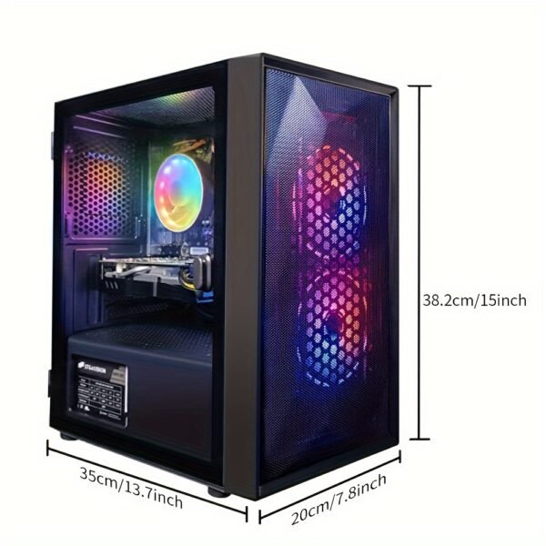 STGAubron Gaming Desktop PC, Core I3-10100F Up To 4.3G, GeForce GTX 1660 Super 6G GDDR6, 16G DDR4, 1T SSD, 600M WiFi, Wireless 5.0, RGB Fan X 3, RGB Keyboard&Mouse&Mouse Pad, RGB Wireless Sound Bar, RGB Wireless Gaming Mic, W11H64 - Image 2
