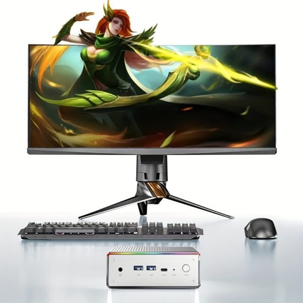 PELADN Gaming Minicom, AMD Ryzen 7 7840HS(8C/16T, Up To 5.1GHz)Radeon 780M 32GB DDR5 5600Mhz RAM, 1TB SSD, 4K HD, BT5.2, WiFi6 2.4G/5G, Business SM. All Desktop PC RGB Lights - Image 6