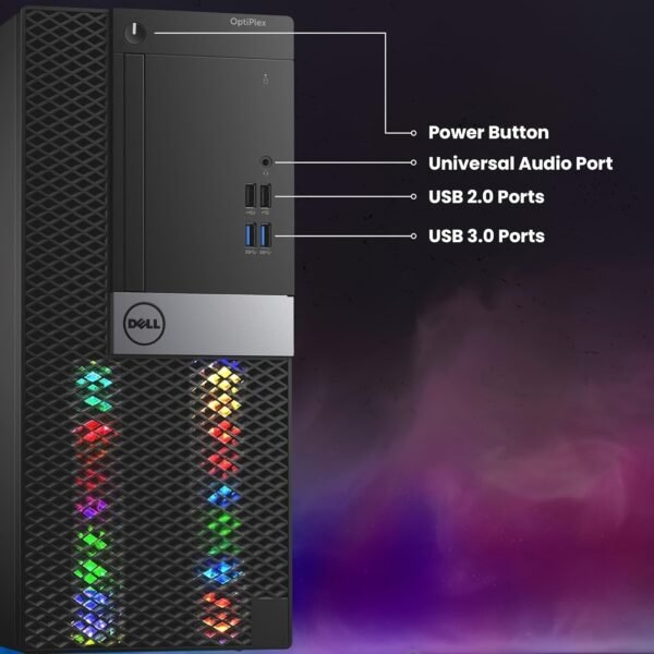 Dell RGB Gaming Tower Computer - Core I7 6th Gen, NVIDIA GTX 1050 Ti 4GB GDDR5, 16GB Ram, 512GB SSD, Prebuilt Gaming Desktop PC with Built-in WiFi & RGB Set, Windows 10 Pro (Renewed) - Image 2