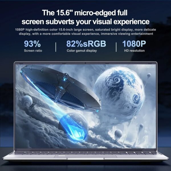 15.6-inch Laptop, 16GB RAM Laptop With 1024GB Solid-state Drive, Gaming Laptop N5095, Laptop Full HD 1920X1080 Display Screen WiFi5 HD 180 Degree Flip Opening - Image 3