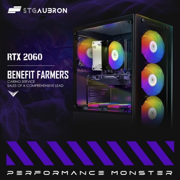 STG Aubron Gaming PC Desktop, GeForce RTX 2060 Super 8G GDDR6, Core i7-6700 up to 4.0 G, 32G DDR4, 1T SSD, 600M WiFi, RGB Fan x6, RGB Mouse Pad, Windows10 Home - Image 5