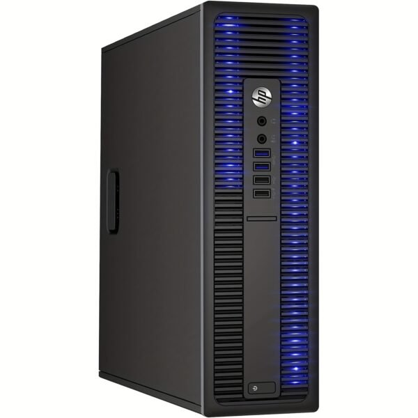 HP EliteDesk Gaming Desktop PC with AMD A-Series Processor, 16GB RAM, 1TB SSD, Windows 10 Pro, RGB Lighting, Wi-Fi, Keyboard & Mouse - Black, Multitasking Workstation, Sleek Black Design, Illuminated Ports - Image 2