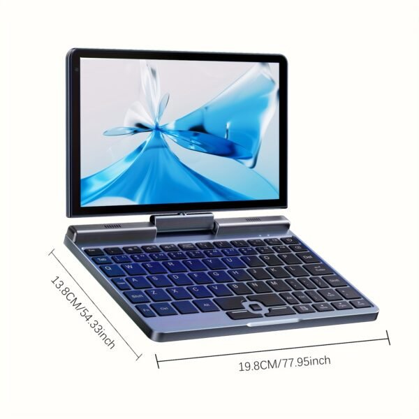 Crelander 2 In 1 Mini Laptop | 8 Inch Touchscreen Portable Computer | Intel 12th Gen N100 Processor | 12GB DDR5 RAM | 1TB M.2 SSD | PD 30W Charging | Wi-Fi 6 BT5.2 | Backlit Keyboard | - Image 2