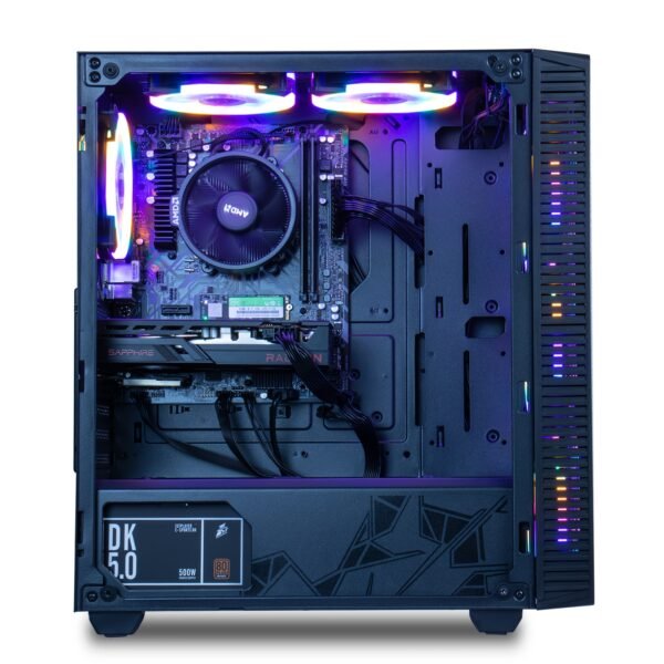 MXZ Gaming PC Desktop Computer, AMD Ryzen 5 4500 3.6GHz, RX 6600, 16GB(8G*2) DDR4, NVME 500GB SSD, 6RGB Fans, Gamer Desktop Computer(R5 4500|RX 6600) - Image 5