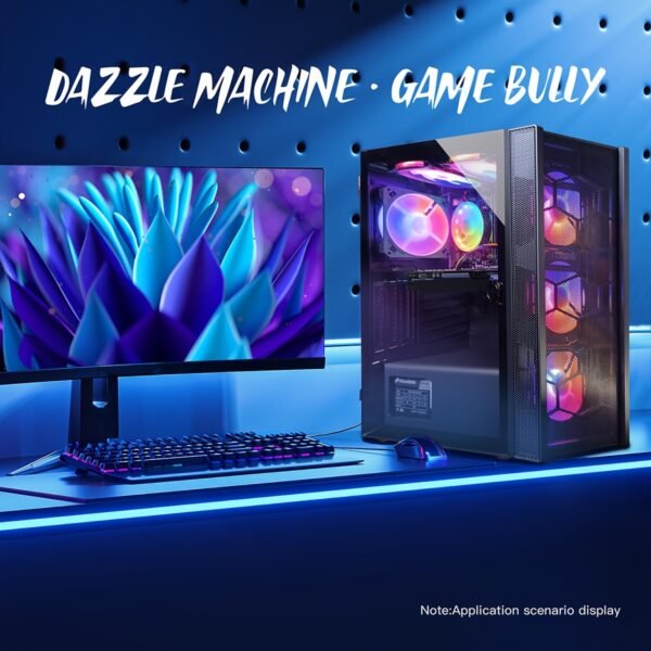 SSTGAubron Gaming Desktop PC, Intel Core I7 3.4G Up To 3.9G, 16G RAM, 512G SSD, GeForce GTX 1660 Super 6G GDDR6, 600M WiFi, Wirless 5.0, RGB Fan X 6, RGB Keyboard& Mouse& Mouse Pad, RGB Wireless Sound Bar, W10H64 - Image 4