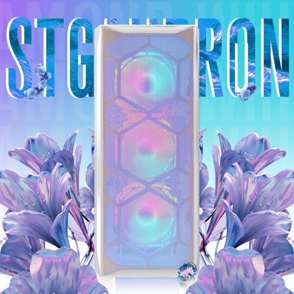 STGAubron Gaming PC with AMD Radeon RX 5600 XT 6GB GDDR6, Intel Core i7-10700K up to 3.9GHz, 16GB DDR4 RAM, 1TB SSD, 600Mbps WiFi, RGB Fans x6, RGB Keyboard & Mouse, Windows 10 Home - White, Highperformance Computing | Aesthetic Computer Build | Durable Tower Case - Image 5
