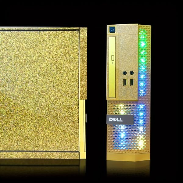 PC Golden Treasure Box RGB Dell Desktop Quad Core I5 up to 3.6Ghz, 16G, 512G SSD, WiFi, RGB Gaming Keyboard & Mouse, DVD, New 22" 1080 FHD LED, RGB Sound Bar, Webcam, Win 10 Pro (Renewed) - Image 5