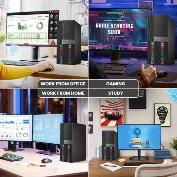 Dell RGB Gaming Tower Computer - Core I7 6th Gen, NVIDIA GTX 1050 Ti 4GB GDDR5, 16GB Ram, 512GB SSD, Prebuilt Gaming Desktop PC with Built-in WiFi & RGB Set, Windows 10 Pro (Renewed) - Image 6