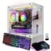 STGAubron Gaming Desktop PC, Athlon 3000G 3.5G, Radeon RX 580 16G GDDR5, 16G RAM, 1T SSD, 600M WiFi, BT 5.0, RGB Fan x 3, RGB Keyboard & Mouse & Mouse Pad, W11H64