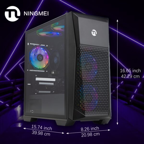 Ningmei Gaming PC AMD R5 5600GT AMD Radeon Vega 7 1 TB SSD 16GB RAM 6RGB Fans Gaming Desktop - Image 2