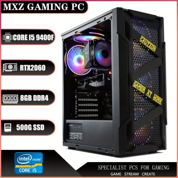 MXZ Gaming PC Computer Intel Core I5 9400F, GeForce RTX 2060, 8G DDR4, NVME M2 500GB, 5 RGB Fans, Gamer Desktop Computer (I5 9400F| RTX 2060) - Image 3
