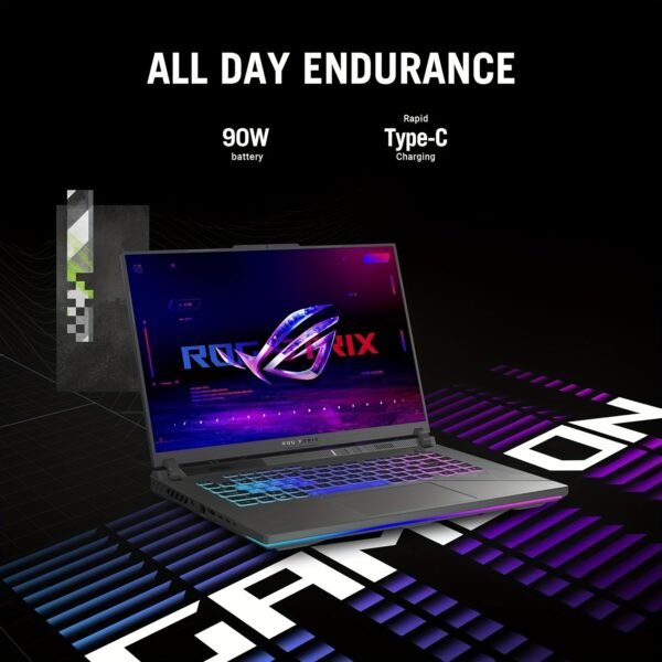 ASUS High Performance ROG Strix G16 Gaming Laptop, 16" 240Hz WQXGA Display, 14th Gen Intel I9-14900HX, 32GB DDR5 RAM, 2TB SSD, GeForce RTX 4060, Backlit KB, WiFi 6E, Windows 11 Pro, with Cefesfy Mouse And Cleaning Kit - Image 8