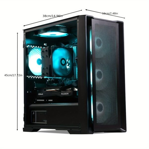 MXZ Gaming PC Computer R7 5700X3D, 16G DDR4, NVME 1 T, B450, 6RGB Fans, Gamer Desktop Computer, Optional RTX4060Ti/ RTX3060/ RTX4060/ RTX4070 - Image 5