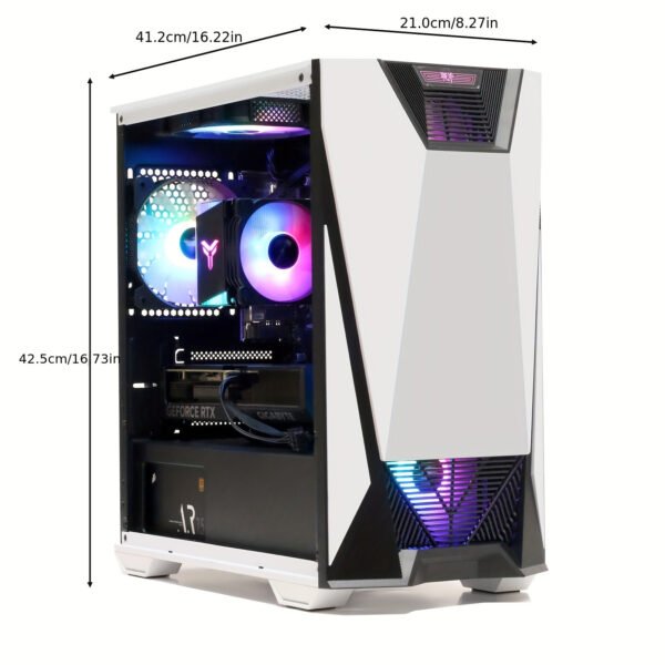 MXZ Gaming PC Computer R5 7500F, RTX4060, 16G DDR5, NVME 1 T, B650, 6RGB Fans, Gamer Desktop Computer(R5 7500F| RTX4060) - Image 2