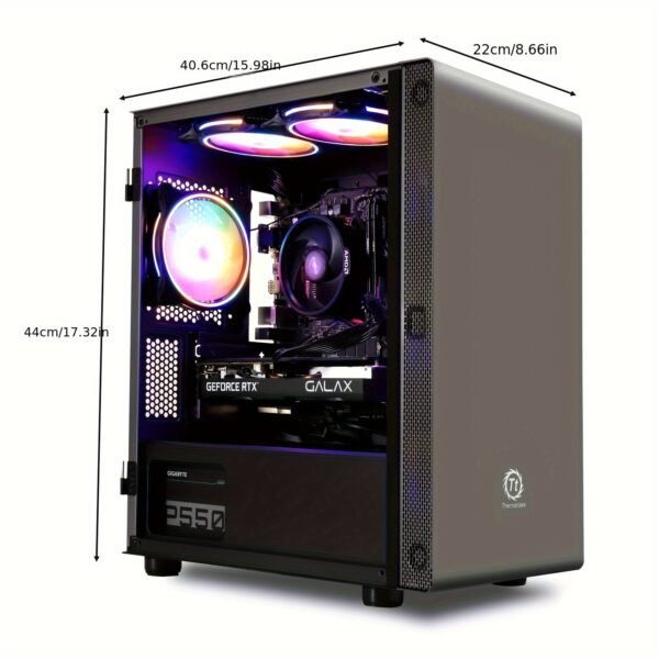 MXZ Gaming PC Desktop Computer, AMD Ryzen 5 5600 3.7GHz, B450, 16GB DDR4, NVME 500G/1TB SSD, 6RGB Fans, Gamer Desktop Computer Optional RX 6650XT/RTX 2060S/RTX 4060/RTX 3060TI/RX 7700XT/RTX 3060 - Image 5