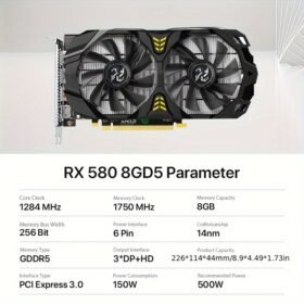 PELADN RX 580 8GB Graphics Card GPU DirectX 12 256-Bit GDDR5 PCI Express 3.0 Gaming Video Card