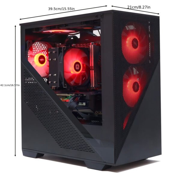 MXZ Gaming Desktop PC, Intel Core I7 12700F, GeForce RTX 4070, Gaming PC, 32GB(16GB*2) DDR4 3200MHz, NVME M2 1 TB, 6RGB Fans, Gamer Desktop Computer (I7 12700F| RTX4070) - Image 5