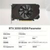 Peladn Gaming RTX 3050 6G Graphics Card with 6GB GDDR6 Memory, 1404 MHz Clock, 8GB DDR6, 40W Power, Single-Fan Design, PCIe 4.0, DisplayPort, Ideal for Gaming and Graphics Intensive Tasks, Professional Graphics Processing | Efficient Cooling Design | Singlefan Cooler