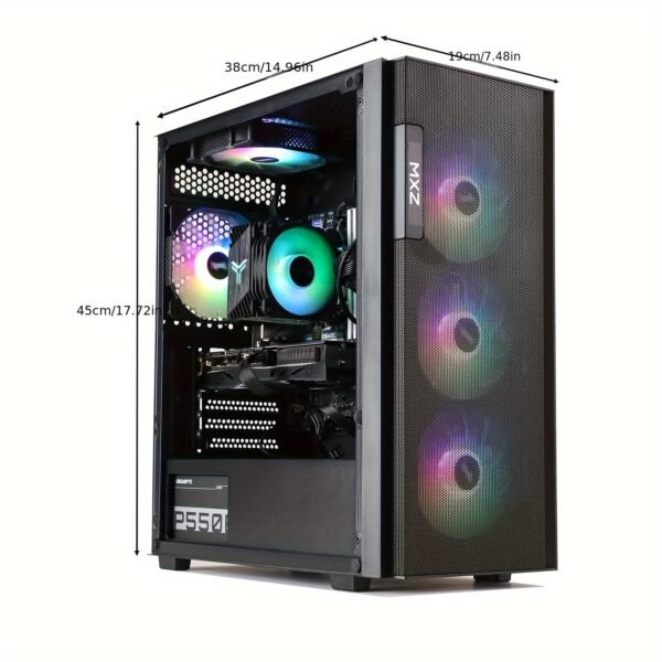 MXZ Gaming PC Computer I5 10600KF, RX 6650XT, 8GB*2 DDR4, NVME 500GB, 6RGB Fans, Gamer Desktop Computer(I5 10600KF| RX 6650XT) - Image 8