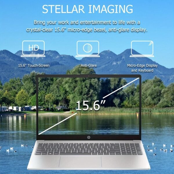 HP 15.6" Touchscreen Laptop for Business & Students - Intel Core i3-1215U, 16GB RAM, 512GB SSD, Intel UHD Graphics, Long Battery Life, Fast Charge, WiFi 6E, Windows 11 Home, HD Camera & Stereo Speakers, Thin & Light Design, Touchscreen Notebook | Sleek Design | Thin Bezel Display - Image 6