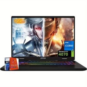MSI Crosshair 16 Gaming Laptop 16" FHD+ 144Hz IPS Display, Intel i7-14650HX (Up to 5.2GHz), 64GB DDR5 RAM, 1TB SSD, 8GB RTX 4070, 90Whr Battery, Wi-Fi 6E, BT 5.3, Windows 11 Pro, Office 2024 Pro, Portable Gaming Laptop with RGB Keyboard & 720P Webcam, Gaming Notebook | Steelseries Keyboard | Highperformance Components