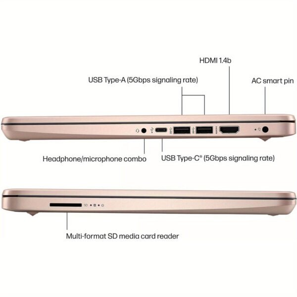 HP 14" Ultral Light Laptop Computer, Anti-Glare HD Display, 4GB RAM, 256GB Storage(128GB EMMC+ 128GB SD Card), Intel Quad-Core N4120, Webcam, Windows 11 Home In S Mode - Image 4