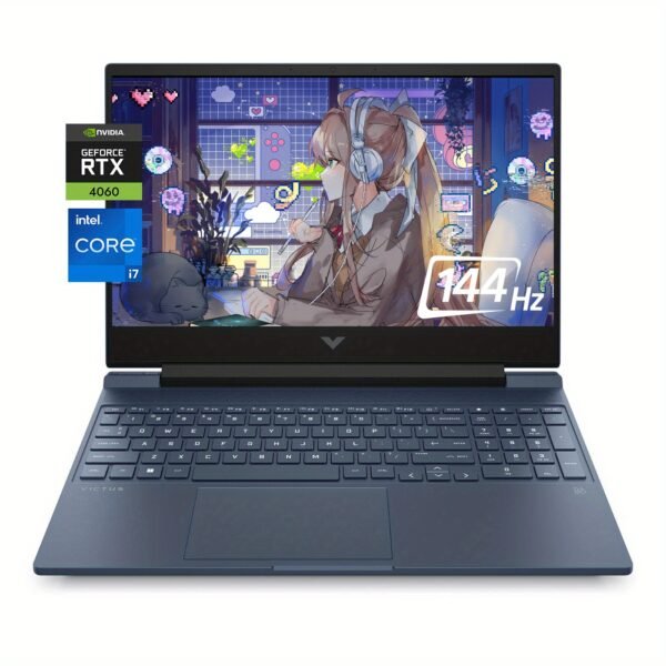HP Victus 15.6" FHD Gaming Notebook Laptop, 15.6" FHD 144Hz Display, Intel Core i7-13620H, 32GB DDR4, 1TB SSD, GeForce RTX 4060, Backlit Keyboard, Wi-Fi 6, Windows 11 Home