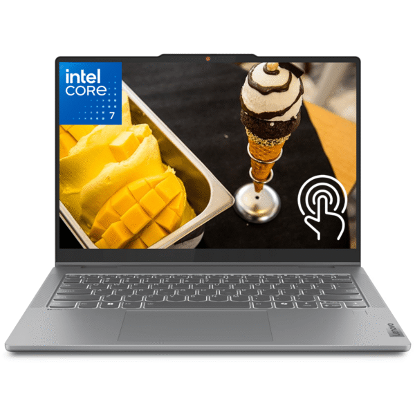 Lenovo IdeaPad 5 14" 2-in-1 Convertible Laptop - Intel Core i7-150U 10-Core Processor, 16GB LPDDR5 RAM & 2TB SSD, WUXGA IPS Touchscreen (1920x1200), Wi-Fi 6, Backlit Keyboard, Fingerprint Reader, Windows 11 Home - Luna Grey, Touchscreen Notebook, Thin Bezel Display, Highresolution Screen, Portable Computing, Sleek Design, Highquality Display, Business Professionals