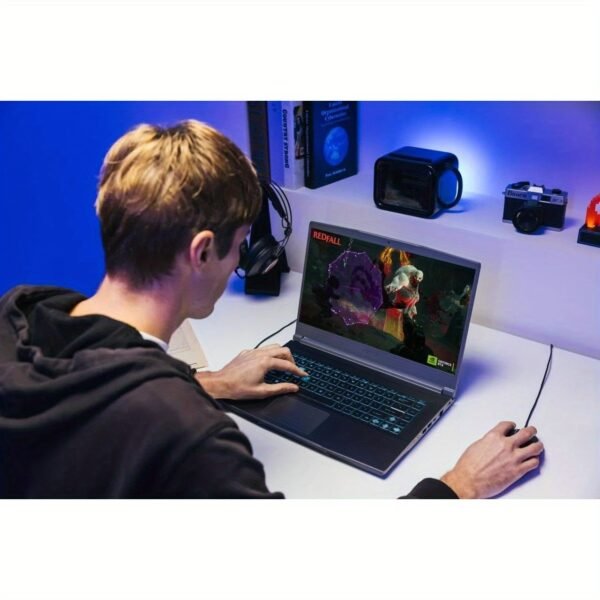MSI Thin 15 Gaming Laptop, AMD Ryzen 9 8945HS(Beat i9-13900H, Up to 5.2GHz), NVIDIA RTX 4060, 15.6" 144 Hz IPS, 64 GB DDR5, 1 TB SSD, Windows 11 Pro& Microsoft Office Pro, w/Bonus Accessories - Image 4