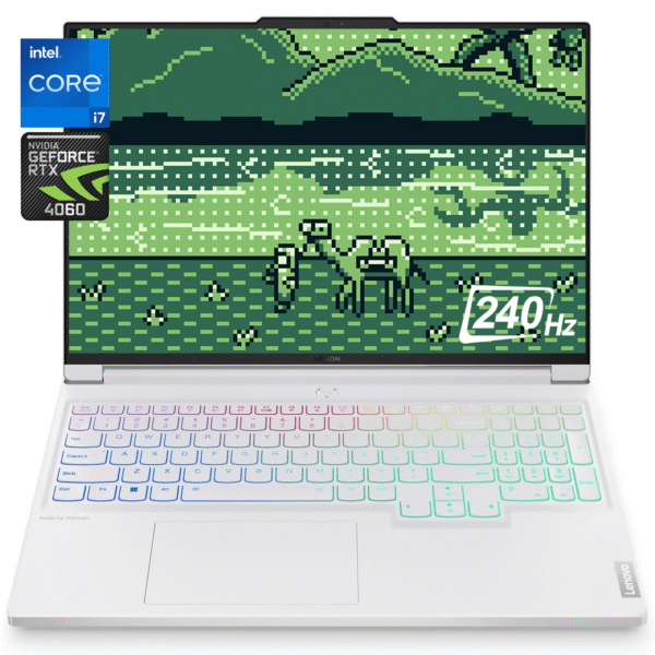 Lenovo Legion 7i Gaming Laptop, 16" 2560 x 1600 240Hz, Intel Core i7-14700HX, NVIDIA RTX 4060, 32GB DDR5, 1TB SSD, Backlit KB, Numeric Keypad, Fingerprint, FHD Camera, Wi-Fi 6E, Windows 11 Home, Glacier White