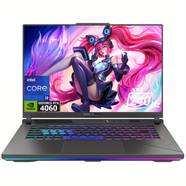 ASUS ROG Strix G16 Gaming Laptop, 16" 240Hz QHD Display, Intel core i9-14900HX, NVIDIA GeForce RTX 4060, 64GB DDR5 RAM, 1TB SSD, Wifi6, Windows 11 Home, Eclipse Gray