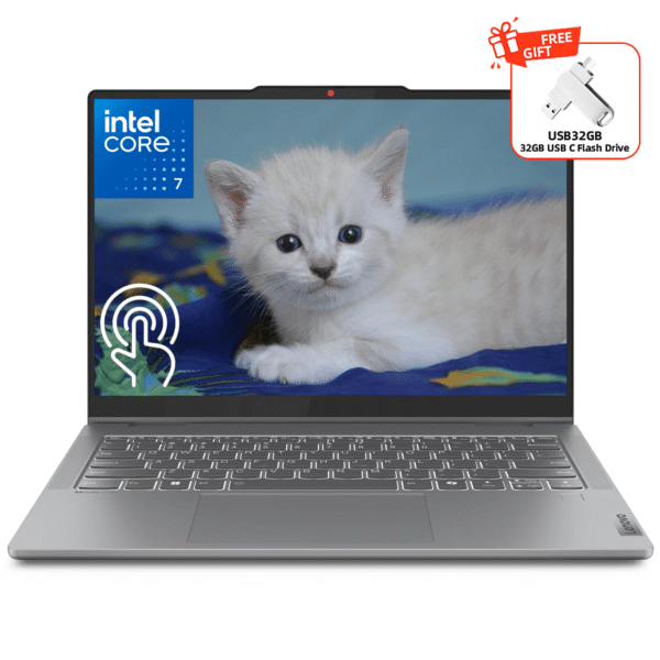 Lenovo IdeaPad 5 14" 2-in-1 Laptop with Intel Core i7 150U, 16GB LPDDR5 RAM, 2TB SSD, 1920x1200 IPS Touchscreen, Fingerprint Reader, Wi-Fi 6, Windows 11 Home & 32GB USB - Luna Grey, Touchscreen Notebook, Thin Bezel Display, Durable Construction, Highresolution Display - Image 3