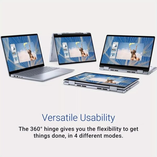 Dell Inspiron 14 7740 2-in-1 Laptop, 14" FHD+ Touchscreen, Intel Core i5-120U 10-Core Processor, 24GB DDR5 RAM, 1TB SSD, Intel Iris Xe Graphics, 10-Hr Battery, Wi-Fi 6E, Backlit Keyboard, Camera, Windows 11 Home, Ice Blue with Cleaning Brush, Touchscreen Notebook | Cosmic Design | Longbattery Life - Image 7