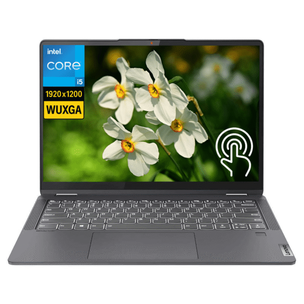 Lenovo IdeaPad Flex 5i 14" FHD+ Touchscreen 2-in-1 Laptop, Intel Core i5-1235U 10-Core Processor, 16GB RAM 512GB SSD, Iris Xe Graphics, Fingerprint Reader & Backlit Keyboard, Windows 11 Home in S Mode, Storm Gray, Touchscreen Notebook, Sleek Design, Glossy Finish