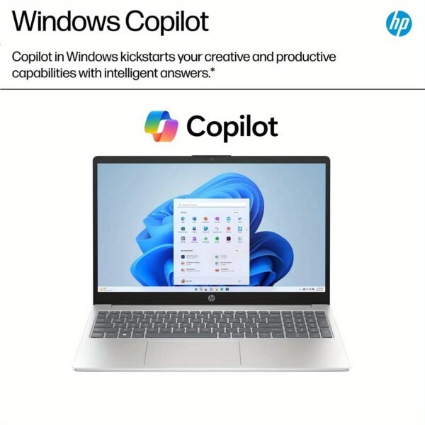 HP 15.6" Touchscreen Laptop, HP Laptops for Business and Students, Intel Iris Xe Graphics, Intel Core i5-1235U, Up to 64GB RAM, Up to 2TB SSD, Fast Charge, Long Battery Life, HDTV, Wireless, Wi-Fi 6E, Windows 11 Pro, Silver - Image 7